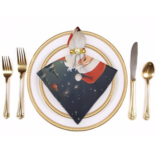 Servilletas de tela cuadradas para Navidad, pack 4 miniatura 3