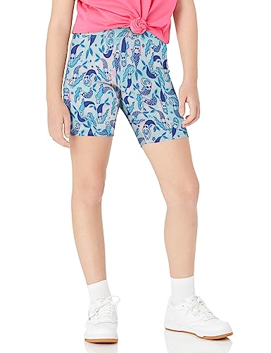 Amazon Essentials Girls' Bike Shorts (Previously Spotted Zebra), Pack Of 5, Multicolor/Mermaids/Tie Dye, Medium #TOP1