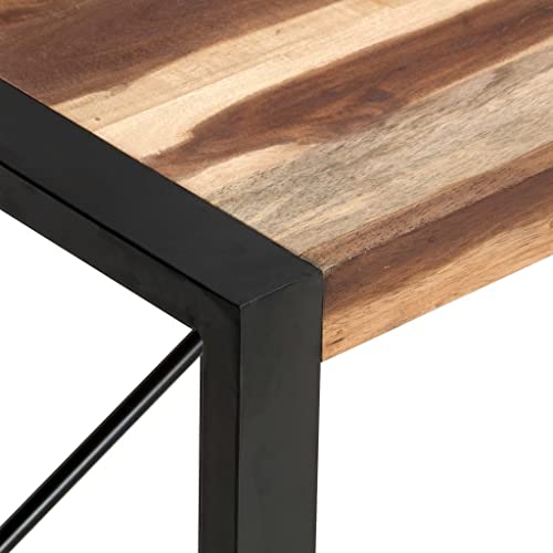 Table basse bois massif acacia pour salon chaleureux et industriel