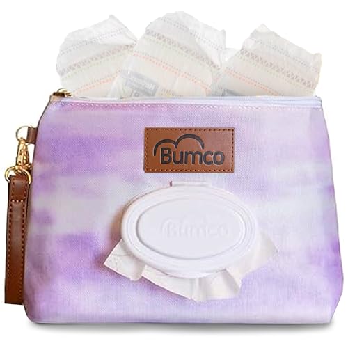 Bumco Diaper Clutch - Portable Wipes Dispenser & Baby Travel Essential, Airtight Dispenser, Refillable Wipes Container, Travel Baby Essentials, Diaper Bag Purse