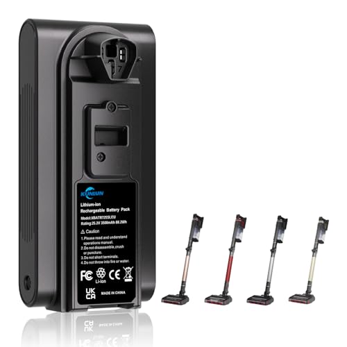 KUNLUN 3500mAh Compatible for Shark XBATR725SLEU Battery Replacement for Shark IZ400UK, IZ400UKT, IZ400UKTSB, IZ420UKT Cordless Vacuum Cleaners, 25.2V Lithium Ion XBATR725SL Battery