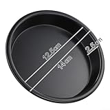 Feeshoppher Pizzablech-Set aus kohlenstofffreiem Stahl mit runder Backform für den Ofen, inkl. 12,7 cm, 15,2 cm, 17,8 cm, 22,7 cm, 25,4 cm, 25,4 cm, 25,4 cm, 25,4 cm, 25,4 cm, 25,4 cm, 25,4