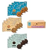 12 London Apron Keto Cookies – Soft Baked Mixed Flavours Box | 0 g Net Carbs • Low Carb Sugar Free Biscuits for Diabetics & Vegan Snack Made in UK (Chocolate Chip, Almond and Double Choc)