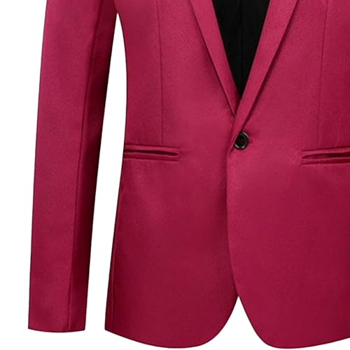 Men's One Button Lightweight Suit Jacket Business Daily Slim Fit Blazer Solid Color Formal Casual Sport Coat3