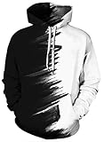 Unisex Realistic 3d Printed Black Shadow Street Stylish Sweatshirt Cool Hoodie for Men Women 90s 80s