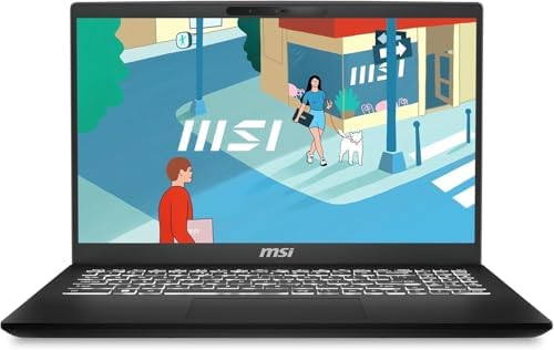 MSI Modern 15.6" FHD 1920x1080 IPS Touchscreen Laptop 14-Core Intel 9 270H 16GB DDR4 2TB SSD Intel Graphics Shared Wi-Fi 6E Backlit Keyboard 720p HD Camera Win10 Pro w/ONT 32GB USB