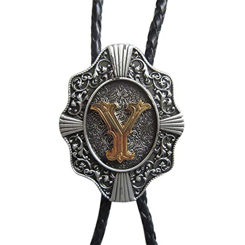 Bolo Tie Cravate Country de qualité supérieure avec initiale Y - 3
