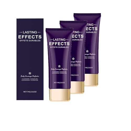 Body Coverage Perfector Flawless, corrector de maquillaje de piernas, resistente al agua, sin transferencia, resistente a las manchas, crema de base (natural+marfil+oscuro)