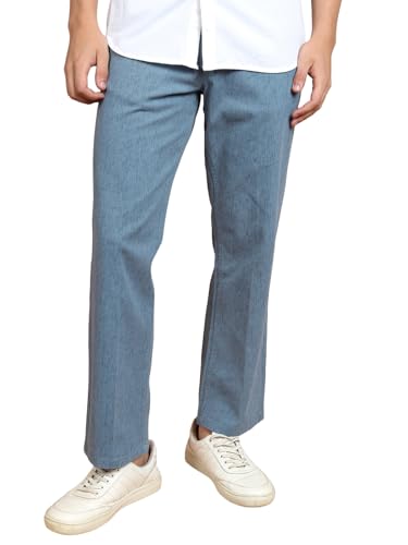 Image of Highlander Men's Ankle-Length Straight Fit Trousers | Modern Style & Comfort | Perfect for Casual & Formal Wear | Trouser for Men | Men Trousers | Trousers for Man | Pants for Man