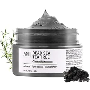 ANAiRUi Totes Meer Maske mit Aktivkohle – Dead Sea Mud Mask Anti Pickel – Schlamm Maske gegen Akne und Anti Mitesser…