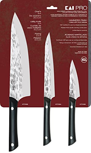 Kai Pro 3 Piece Starter Knife Set, Kitchen Knife Set, Includes 8" Chef's Knife, 3.5" Paring Knife, And 6" Utility Knife, From The Makers Of Shun #TOP7
