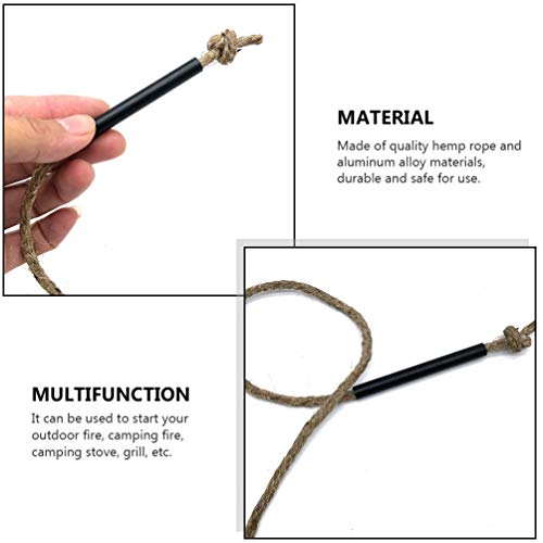 ABOOFAN 3Pcs À Prova D' Água Corda de Cânhamo Cânhamo Pavio Pavio Hemp Cord Camping Lighter Surviva