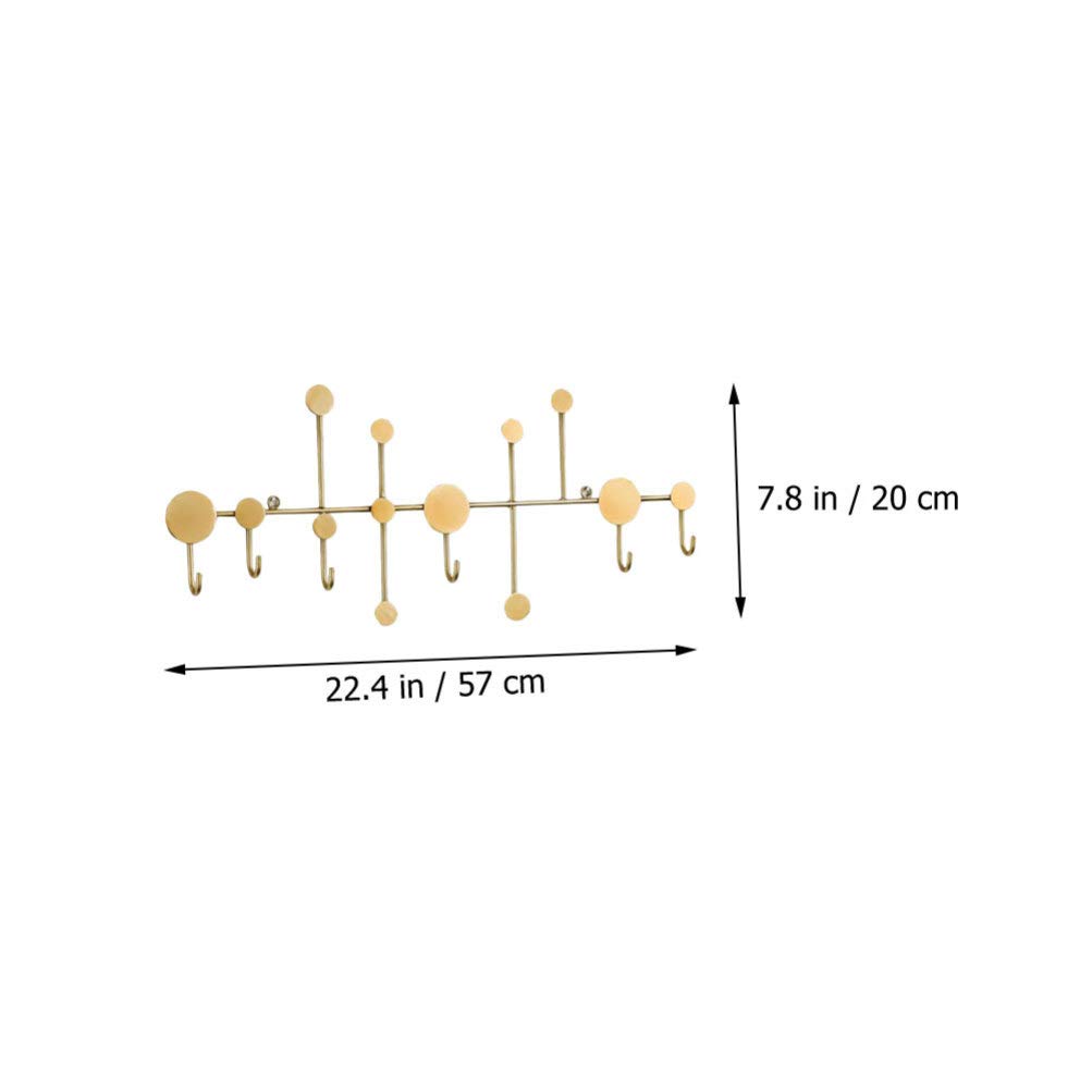 VASDEV Colgador de pared múltiple Perchero Perchero Ganchos de fila de hierro sin perforaciones Sombreros Toallas Batas Carteras Percha de ropa para colgar Chaqueta Abrigo Baño Sala de es