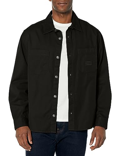 HUGO Solid Cotton Patch Logo Over Shirt