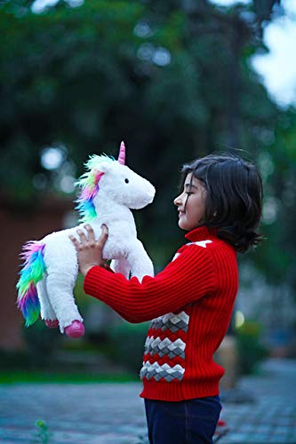 Plushland Fluffy Plush Rainbow Unicorn Stuffed Animal Toy 14 Inches - Cuddly Autism Adhd Soft Magical Gifts Present Birthday Love Girlfriend Pal Buddies Friendship (New Rainbow Unicorn) #TOP4