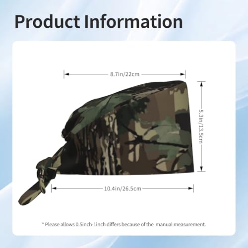 Image of Adjustable Working Cap Breathable Unisex Women Men Elastic Bandage Tie Back Hats Scrub Nursing Doctor Surgeon Cap