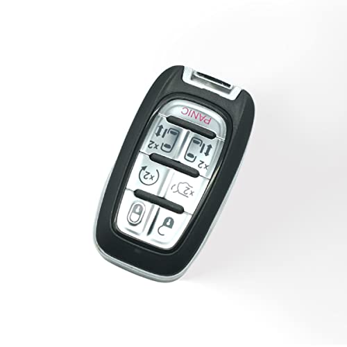 Coque de clé compatible Chrysler Pacifica Voyager avec télécommande 7 boutons et lame vierge - 2