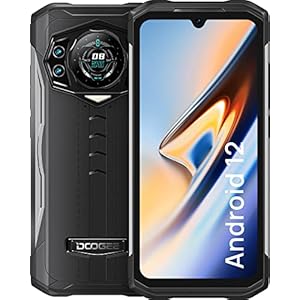 DOOGEE S98 Outdoor Smartphone [2022] 8 GB + 256 GB, Rugged Smartphone Android 12.0, 64MP Triple Camera, 6,3-inch scherm, 6000 mAh batterij, waterdichte IP68 IP69K, NFC, SIMLOCK 4G DUAL SIM- Zwart