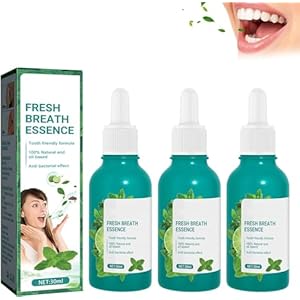 Fresh Breath Oral Care Essence Fresh Breath Care Essence,Fresh Breath Oral Care Clean Teeth Gel,Natural Breath Freshening Drops,Dry and Bad Mouth Smell Removing Drops (3 Pcs)