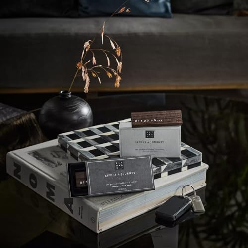 RITUALS Car Air Freshener Homme Collection - Life is a Journey Car Perfume with Arabian Amber and Musk Scent - With Reusable Wooden Holder - 6g - Image 3