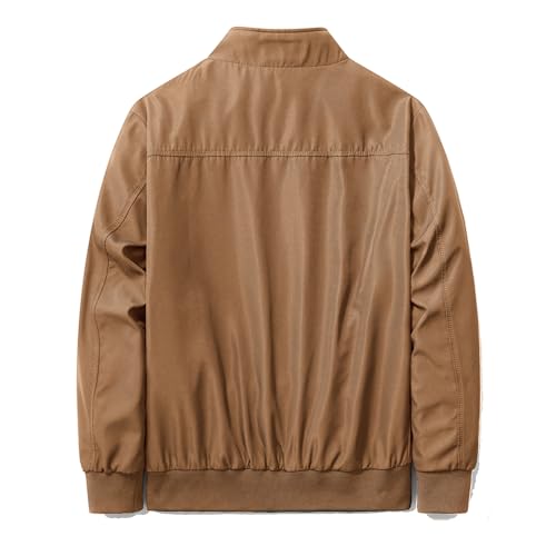 URBANFIND Men's Sports Shell Jacket Lightweight Windbreaker Outdoor Recreation Coat US 2XL Coffee