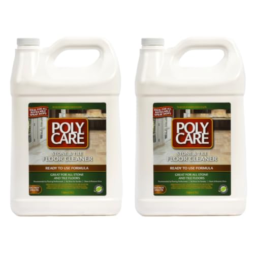 POLYCARE Stone & Tile Floor Cleaner Refill - 128 fl oz (2 Pack) - Fresh- Refill for Spray Mops and Spray Bottles - Residue-Free Floor Cleaning Solution