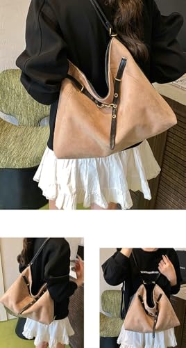 Suede Crossbody Bags for Women Large Convertible Fall Purse Backpack Slouchy Shoulder Bag Trendy Suede Handbag 20252