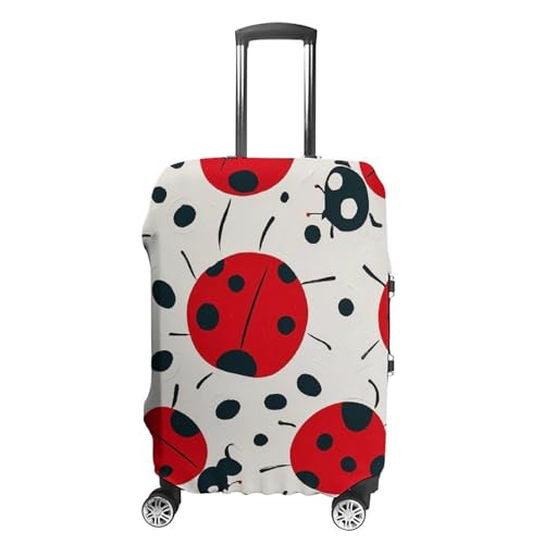 Carry on Luggage Cover Red Black Spotted Ladybug Suitcase Covers for Luggages Tsa Approved Travel Luggage Sleeve Protector Elastic Suitcase Protector Anti-Scratch Washable Fits 19-30 Inch Case -M