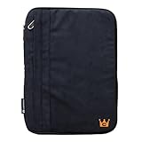 CaseCrown Faux Suede Zip Sleeve Case (Navy Blue) for the Apple iPad