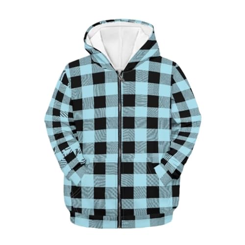 Sweat à capuche pour filles en coton zippé idéal pour le collège et le sport en hiver