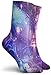 xinfub Crew Socks Purple Magic Athletic Socks Designer Anti Bacterial Odor Cushion...