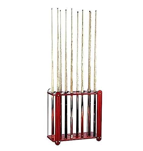 Support de rangement au sol pour queue de billard 18 trous porte-canne rouge