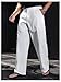 GORGLITTER Men's Baggy Dress Pants Pleated Wide Leg Slacks Old Money Work Office Business Casual Trousers White X-Large