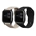 Produktbild kwmobile 2X Sportarmband kompatibel mit Garmin Venu Sq Music/Sq Armband - Fitnesstracker Band Set aus TPU Silikon
