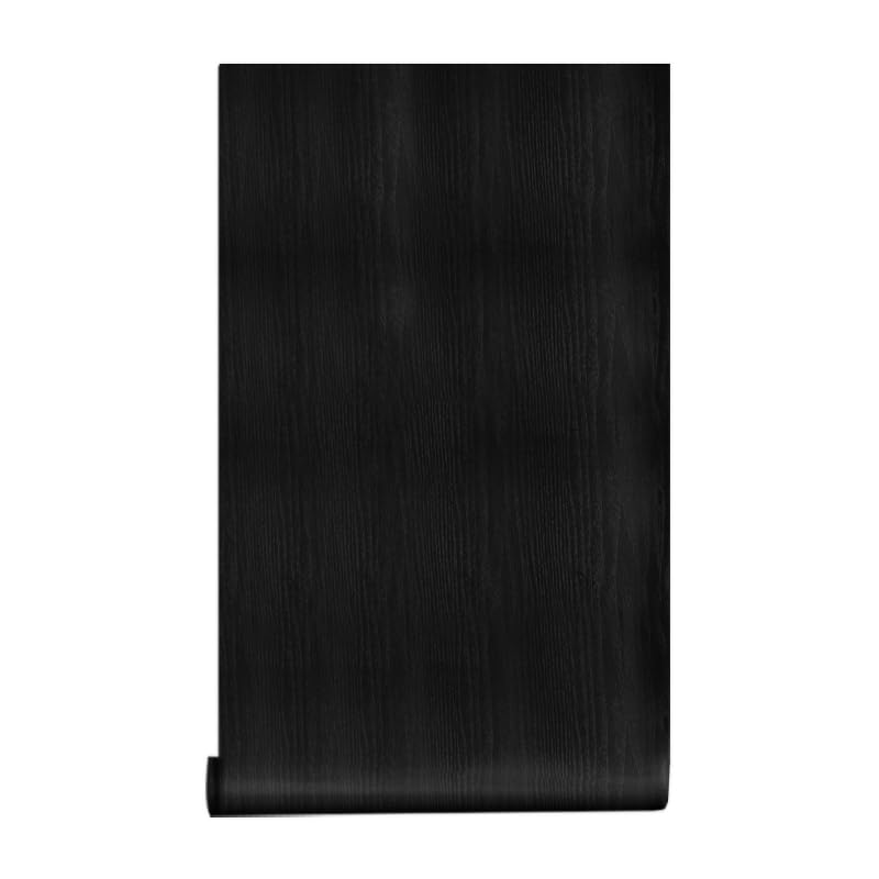 ANBILILA Self-Adhesive Wallpaper, Vintage Distressed Dark Brown Peel and Stick Contact Paper, 44.5x500CM Rustic Faux Wood Texture Removable Wallpaper Deco Film for Wall Sticker