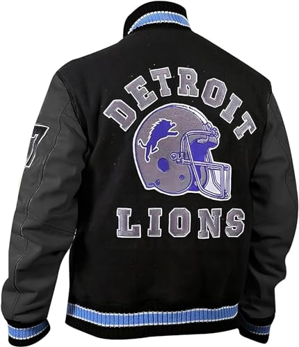 Detroit Beverly Hills Cop Varsity Jacket Men's - Lions Baseball Wool Varsity Jacket For Men2
