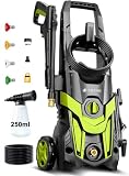 FOTING Pressure Power Washer 4800PSI with 4 Quick Connect Nozzles 1 Foam Cannon, High Cleaning Machine for Cars/Fences/Driveways/Home Cleaning, Green
