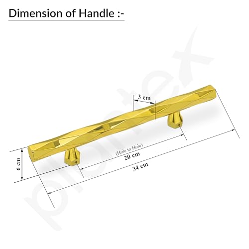 Image of Plantex Door Handle /200mm Main Door Handle for Wooden Door /Pull-Push Handle for Main Door /Door Accessories - Pack of 1 (611, PVD Gold)