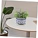 Musaner Blue and White Porcelain Plant pots with Drainage Holes and Drainage Tray for Indoor and Outdoor Plants, Ceramic Flower Pots（6.7x4.7in）