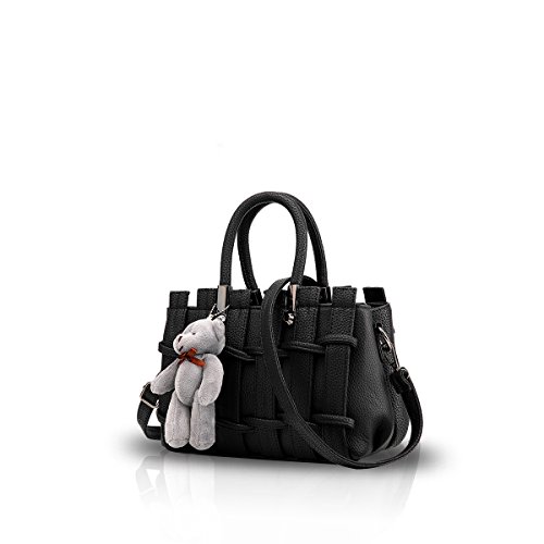Sac messenger noir polyvalent mode femme douce