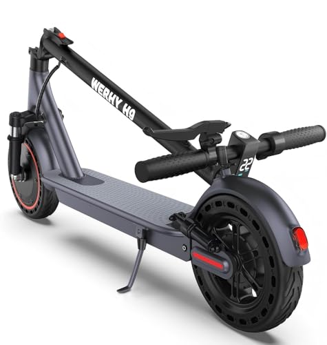 Electric Scooter, 500W Motor, 35 KM/H Max Speed & 35KM Range, Dual Suspension, 10" Solid Tire, Foldable E Scooter for Adults, with Dual Braking System, Cruise Control