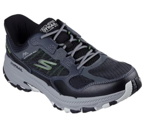 Skechers Skechers Men's Hands Free Slip-ins Go Run Trail Altitude 2.0 - Rocky Hill Sneaker BasketHomme, Nero e grigio pelle tessile, 45.5 EU