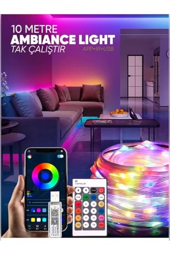 10M Smart LED Sese Duyarlı Bluetooth Baglantı