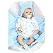 YIHANGG Simulation Bébé Jumeaux Reborn Bébé Poupées Mignon Réaliste À La Main Silicone Bébé Bébé Doux Poupée Magnétique Bouche 22 Pouces 55 Cm Cadeau De Noel,Boy