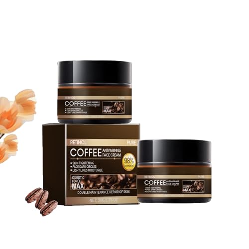 Crema hidratante de cafeína con retinol antiarrugas, aceite de café contra arrugas, aceite de café, crema de cafeína, reduce las arrugas, nutre y repara la piel en profundidad y retrasa el