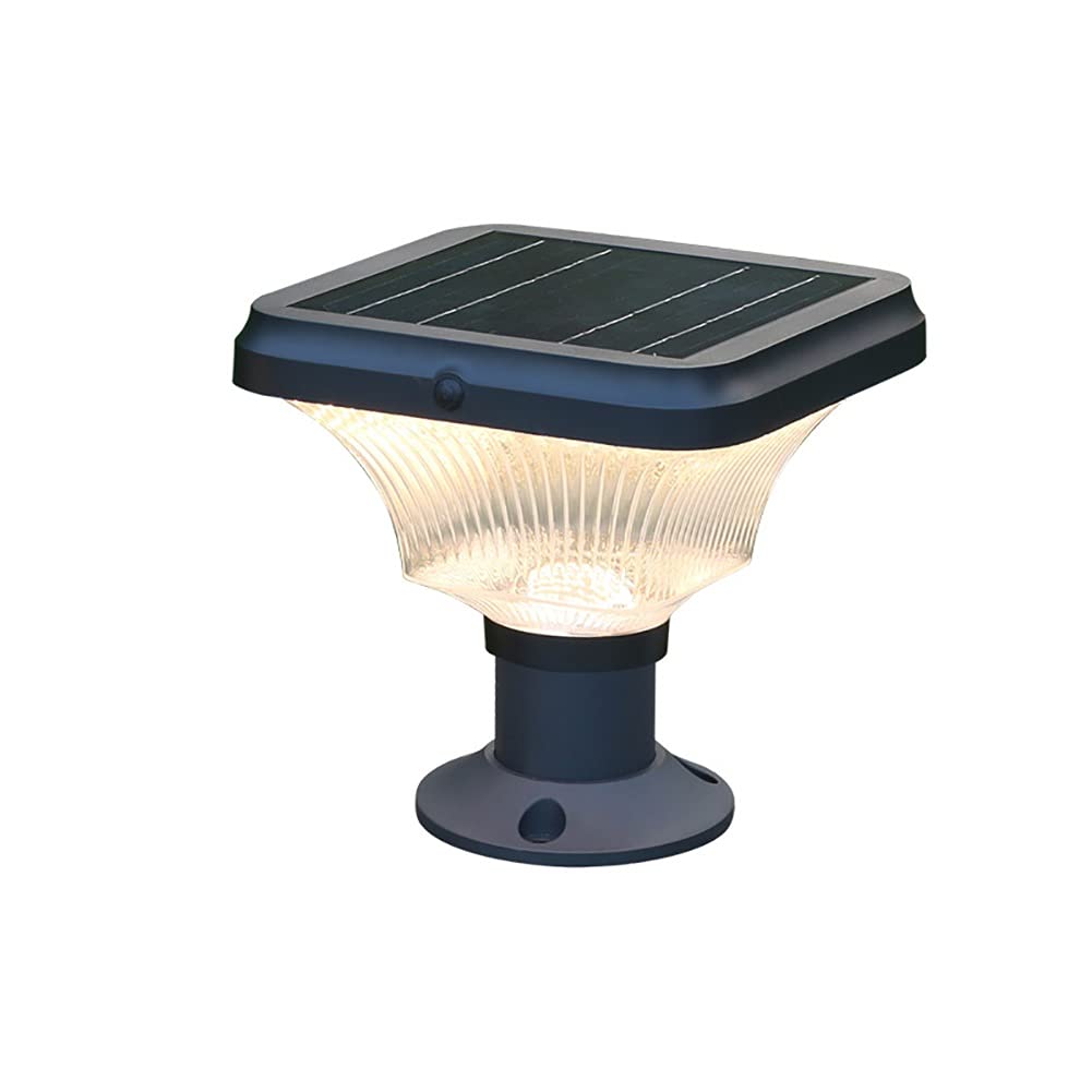 Lampy słupkowe na zewnątrz, światła ogrodowe oświetlenie tarasu światła solarne na zewnątrz z 3 trybami światła LED solarne światła słupkowe wodoodporne dekoracje ogrodowe na ogrodzenie ogrodowe patio drewniane słupki (kolor: ciepłe oświetlenie)