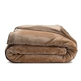 Luna CoolLuxe True Cooling Weighted Blankets + Duvet Cover - Breathable Bed Blanket Back to School Dorm Room Essentials [12lbs - Full - 48' x 72'] [Tan]