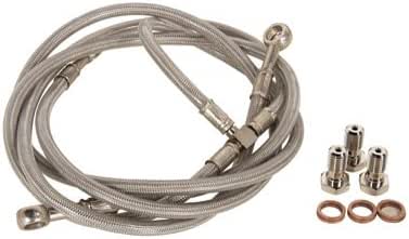 Tusk Front ATV Steel Braided Brake Line Standard Length Silver