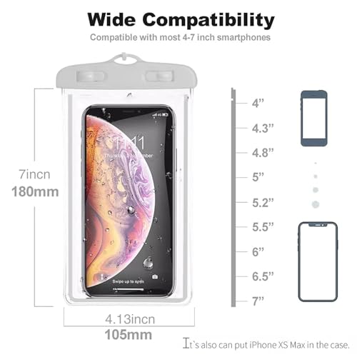 Zasdvn Wodoodporna torba telefon komórkowy, torba pla?owa, wodoszczelna os?ona telefon, przezroczysta torba telefon komórkowy, dobrze widoczne, przeno?ne akcesoria pla?owe