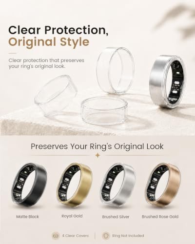 4 Pack Clear TPU Ring Cover Compatible with RingConn Gen 3 Case — view 2